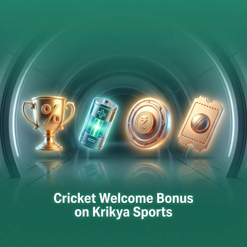 Krikya Sports promo banner: 100% cricket welcome bonus up to ৳25,000 for new users on deposits for match and live bets