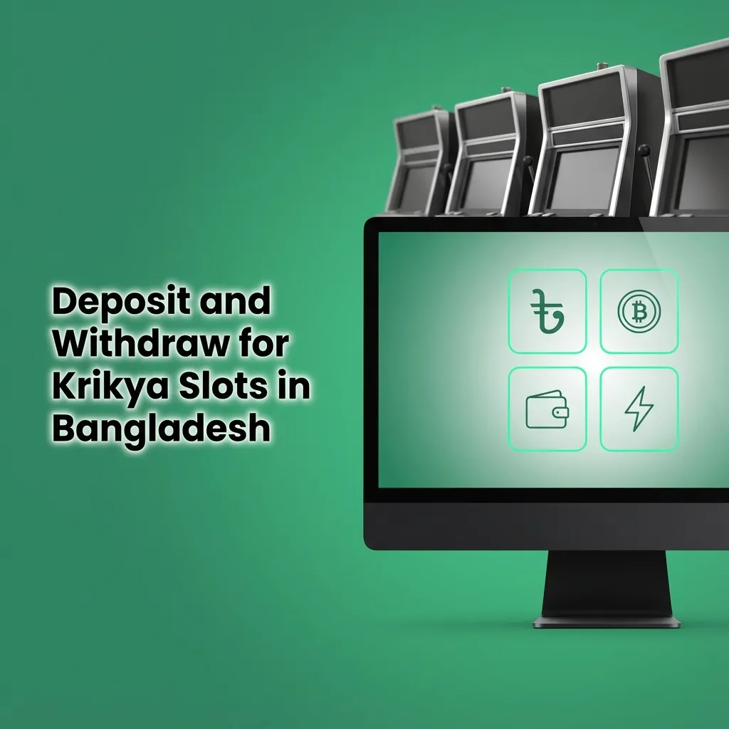 Krikya Slots Bangladesh deposit and withdrawal options screen showing bKash, Nagad, Rocket, Upay, cards, and e-wallet logos.