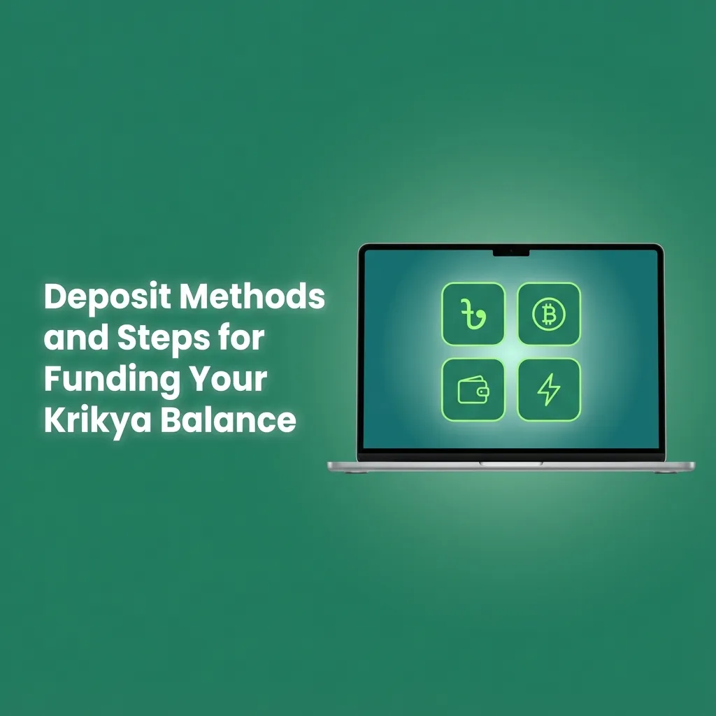Diagram showing Krikya deposit steps: login, choose Bangladeshi payment method, confirm, and check betting balance