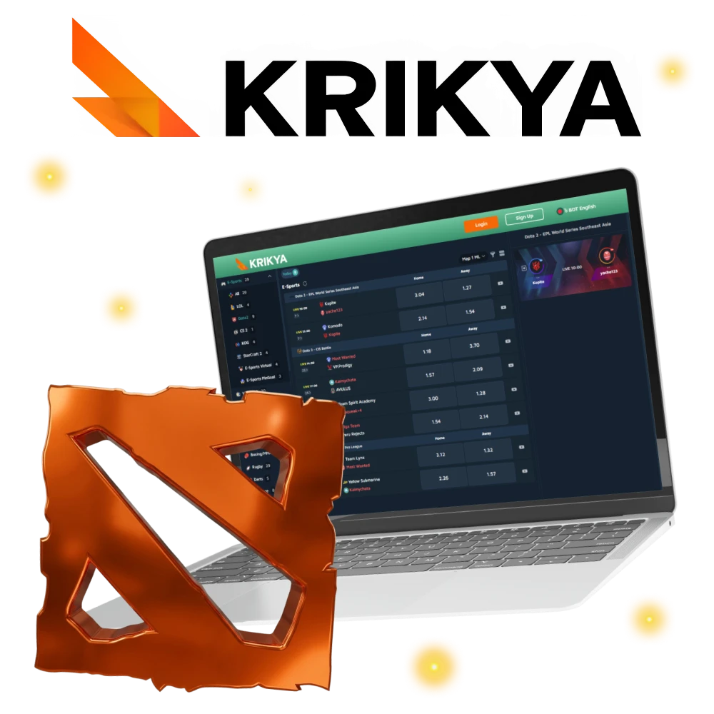 Dota 2 markets on Krikya offer dynamic odds and live gameplay.