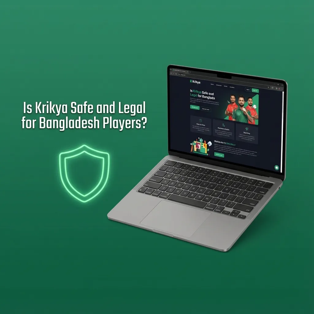 Illustration highlighting Krikya’s Curaçao licence, secure payments and responsible gaming for Bangladesh players