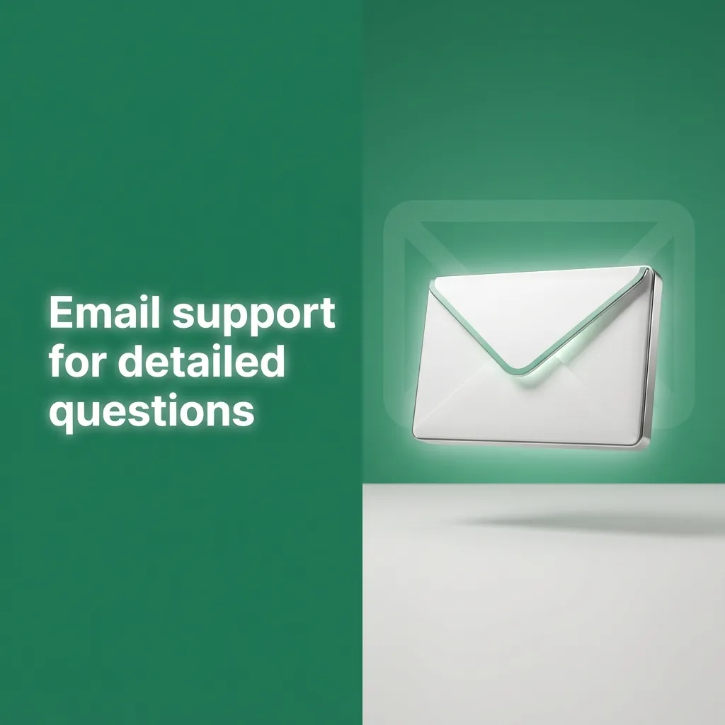 Illustration of a user emailing Krikya support with documents attached, showing Bangla and English text on the screen.