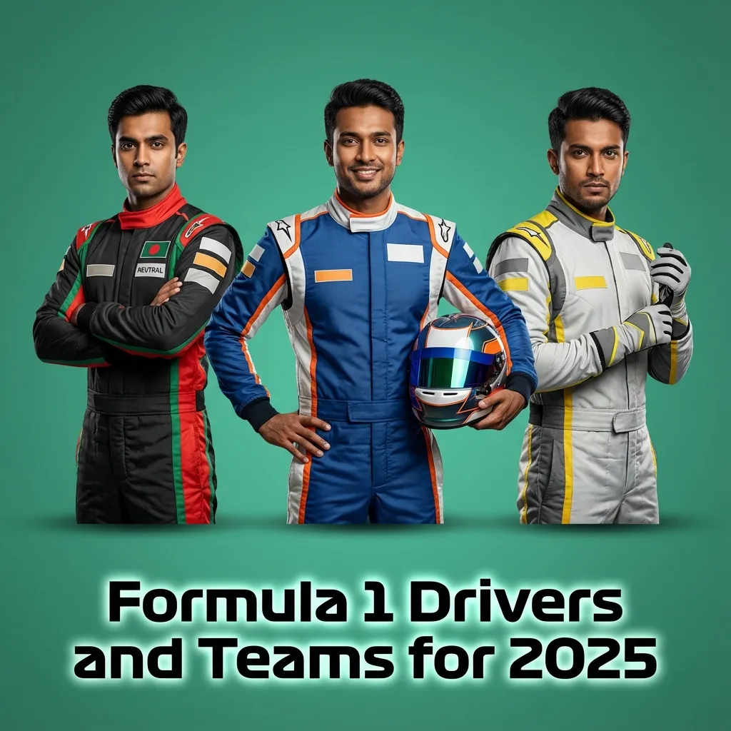 Table of 2025 Formula 1 teams with drivers and example outright championship betting odds in decimal format.