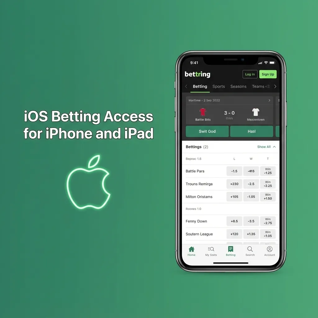 iPhone showing a betting website in Safari with “Add to Home Screen” highlighted and an app-like icon on the iOS home screen