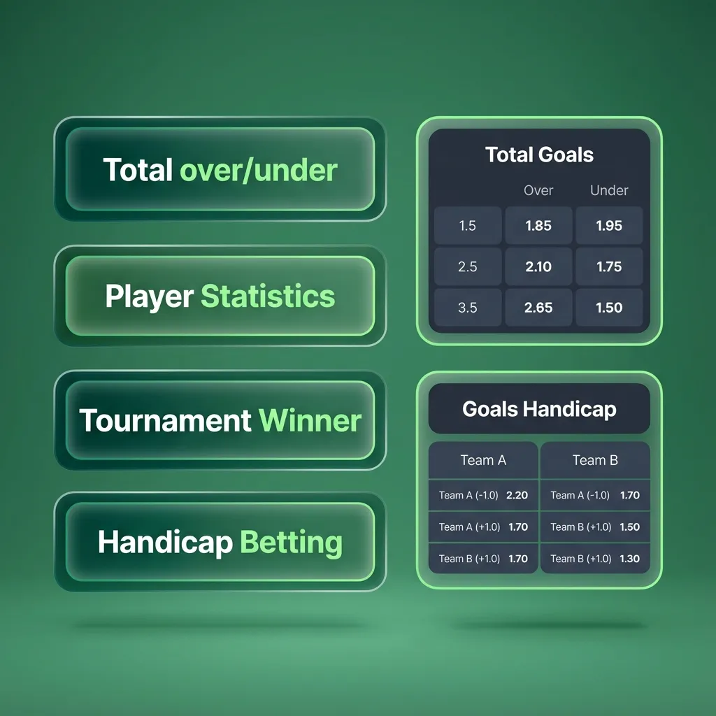 Infographic explaining single, system, and express sports bets with brief descriptions of risk and payout differences