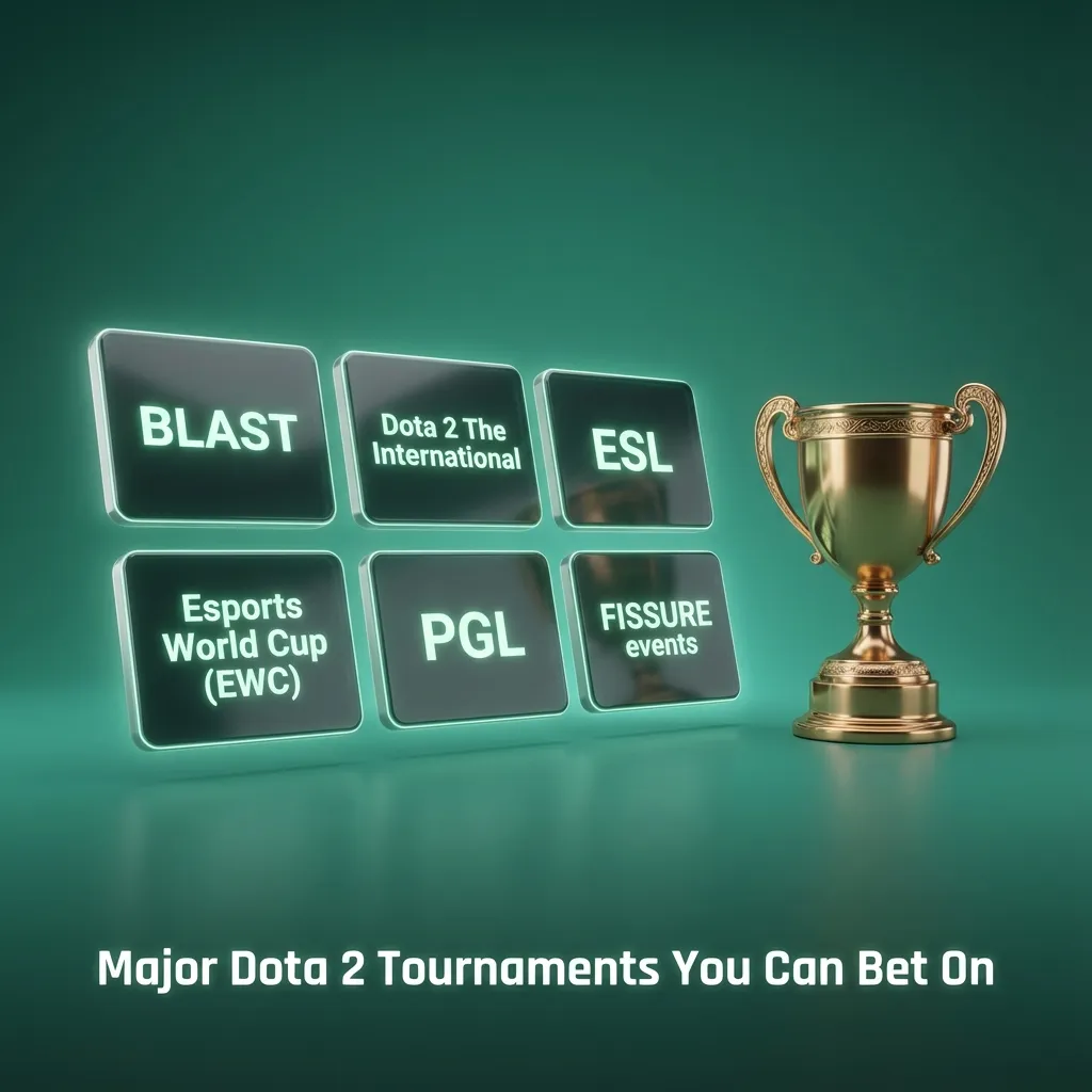 Dota 2 heroes and tournament brackets with logos of TI, BLAST, ESL, EWC, PGL, and FISSURE, promoting Krikya betting
