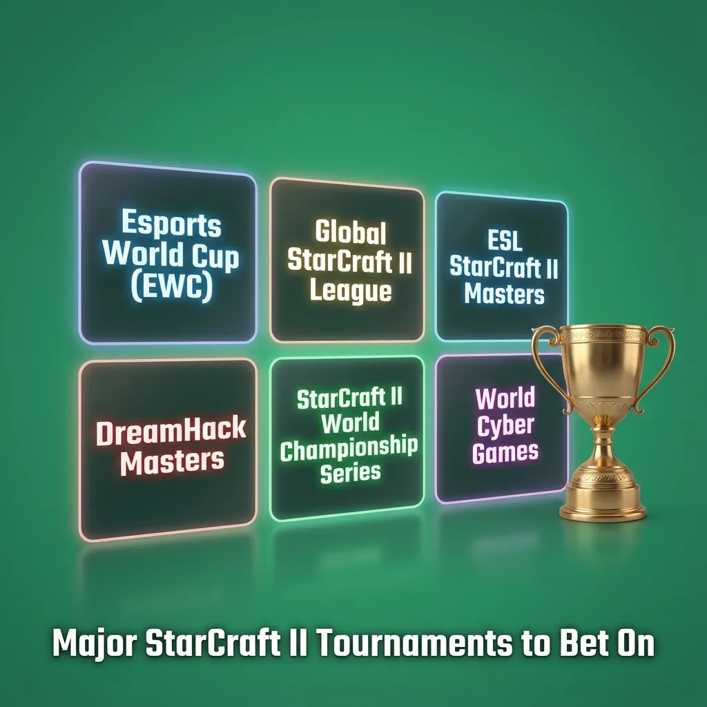 Esports-style banner showing StarCraft II tournaments with logos and betting odds highlighted on Krikya platform