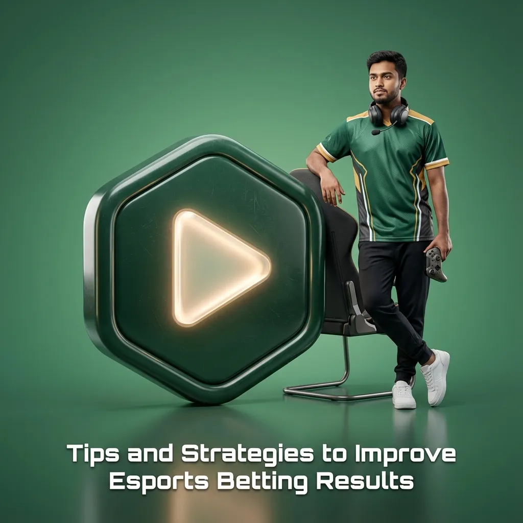 Infographic listing bankroll, small stakes, research, and emotional control tips to improve esports betting results