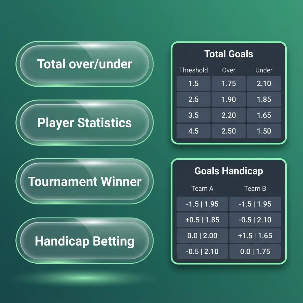 Infographic titled “Types of Bets You Can Place” explaining Single, System, and Express bets with risk and payout differences