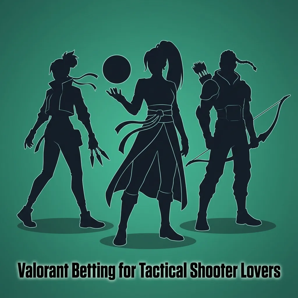 Valorant esports betting graphic with agents aiming, tactical map overlay, and live odds on major VCT tournaments