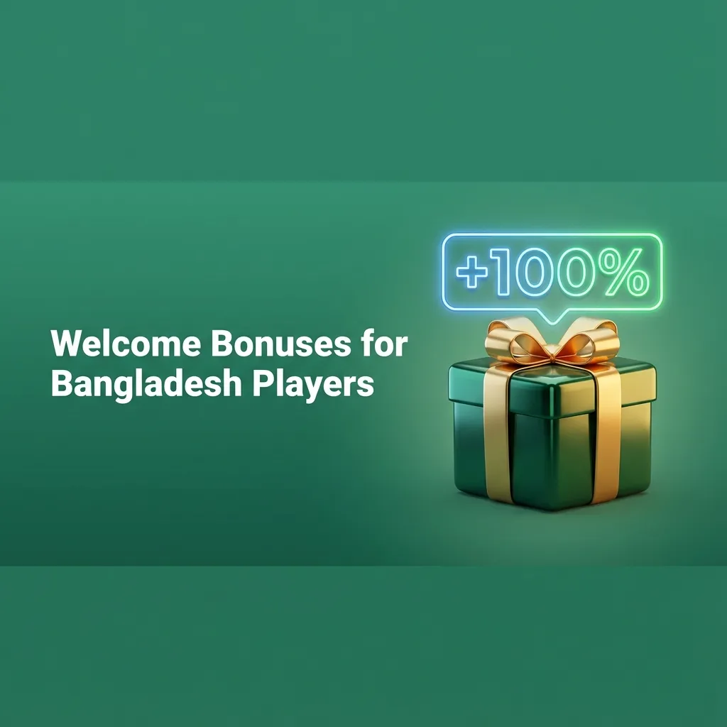 Bangladesh players viewing 100% welcome bonuses up to ৳25,000 for sports betting and online casino games