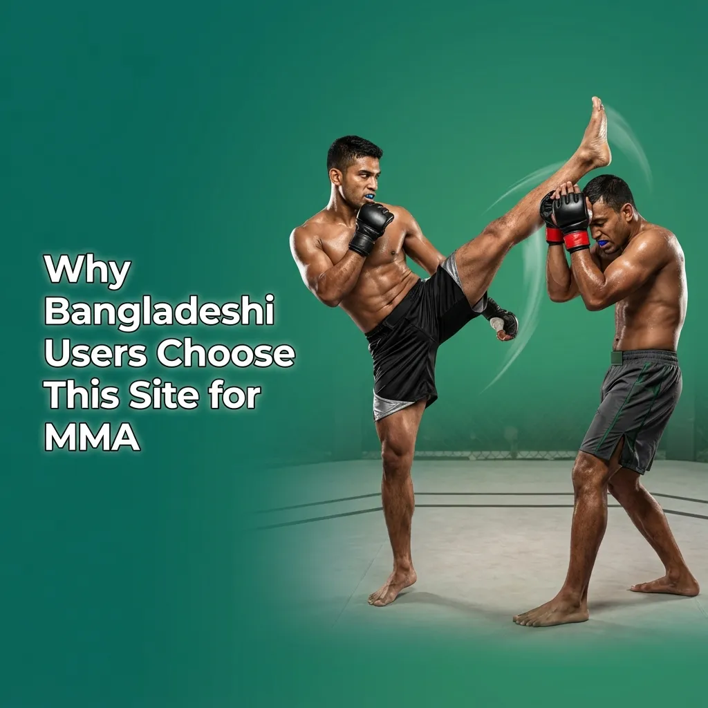 Bangladeshi bettor viewing MMA odds and markets on a responsive betting site with BDT balance and UFC fight listings