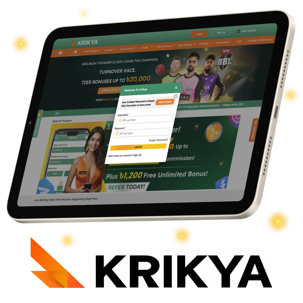 Krikya login process allows quick and secure account access.
