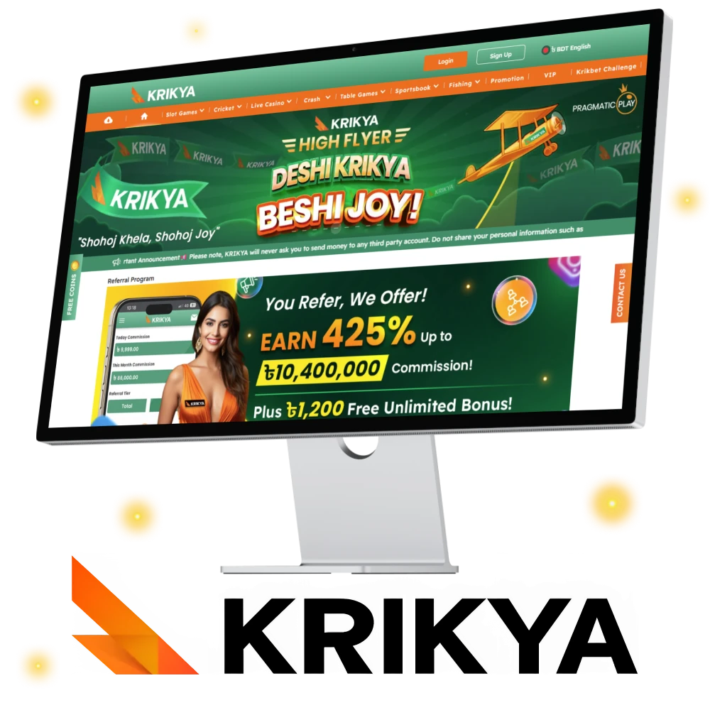 Krikya PC app provides smooth betting for desktop players.