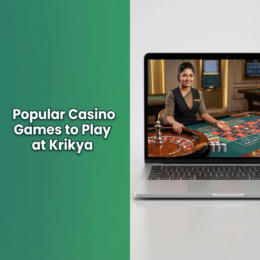 Colorful Krikya casino lobby showing popular slots, crash games, roulette, blackjack and live desi card tables