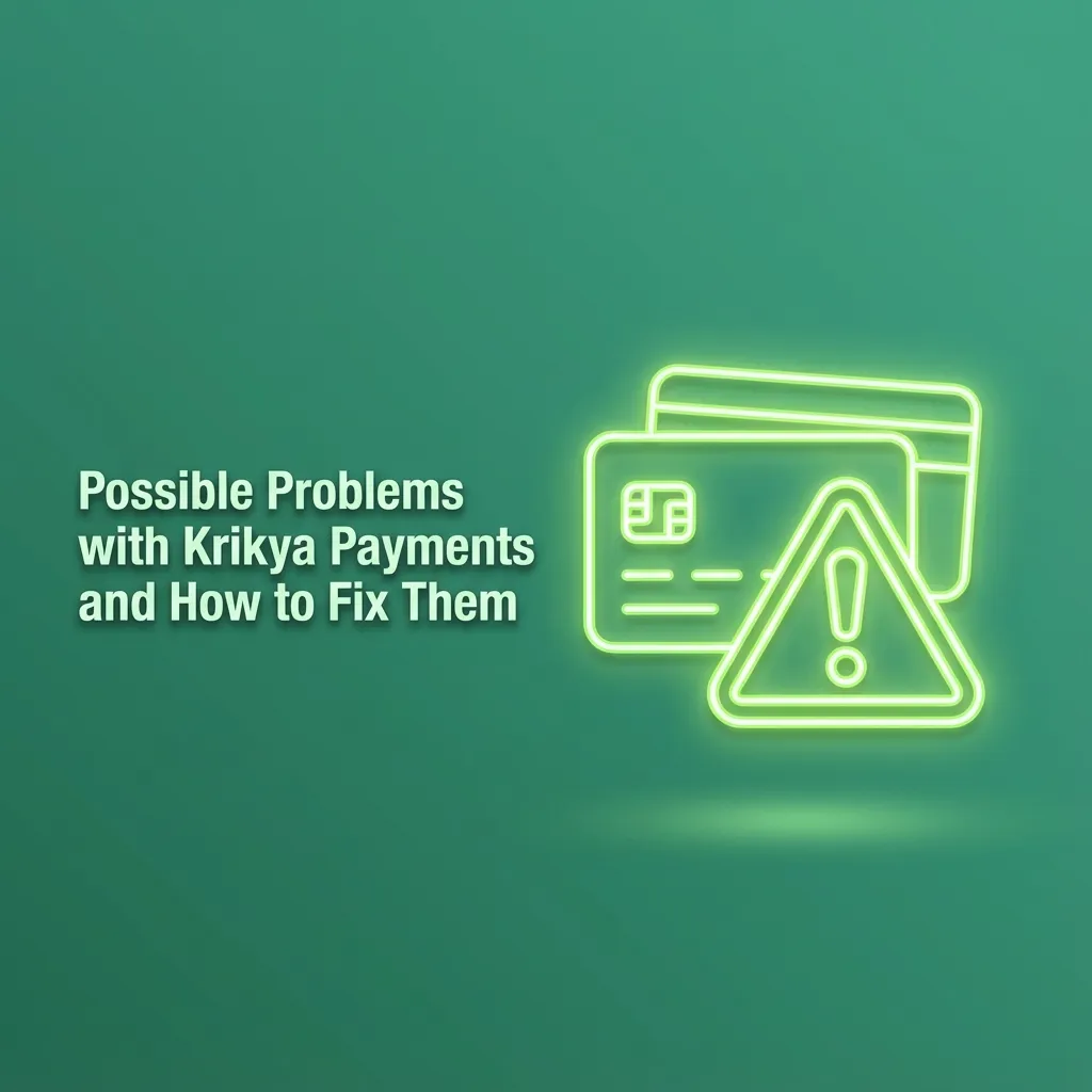 Illustrated guide showing common Krikya payment issues and step‑by‑step fixes for Bangladeshi users
