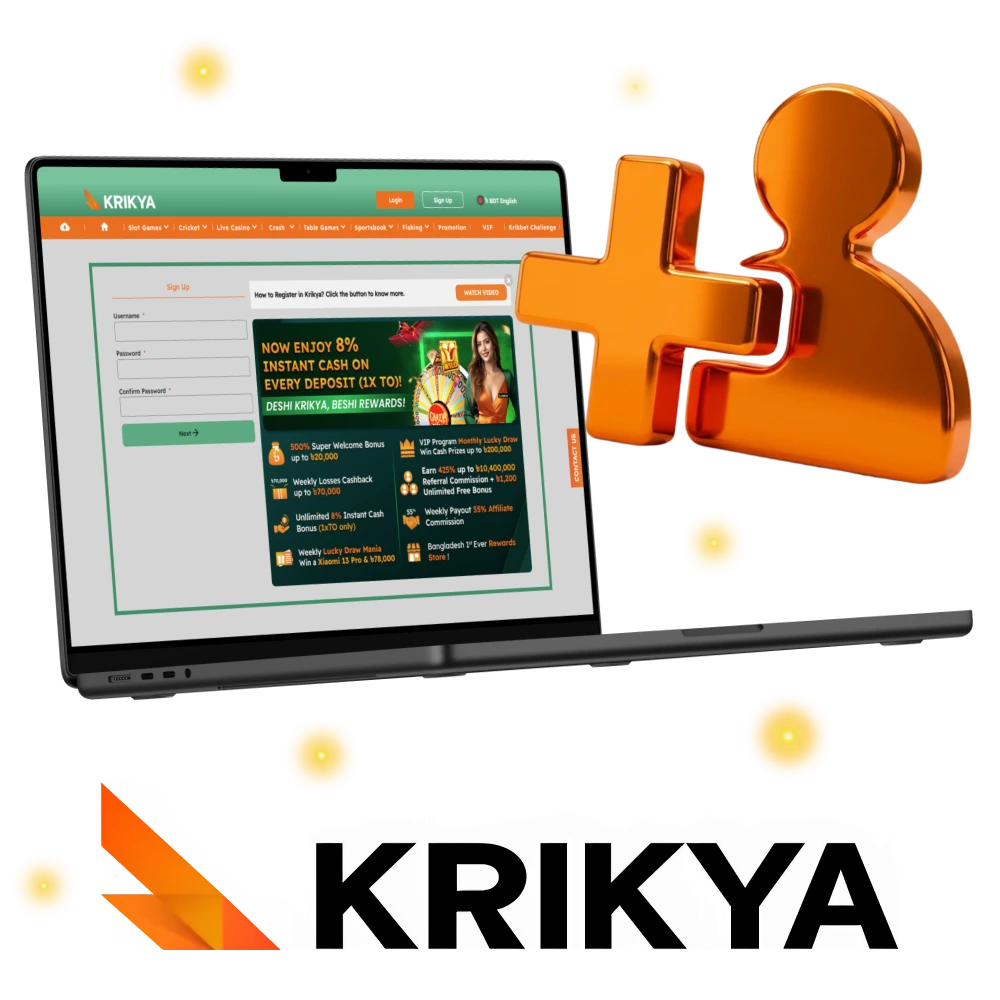 Sign up on Krikya to start betting within minutes.