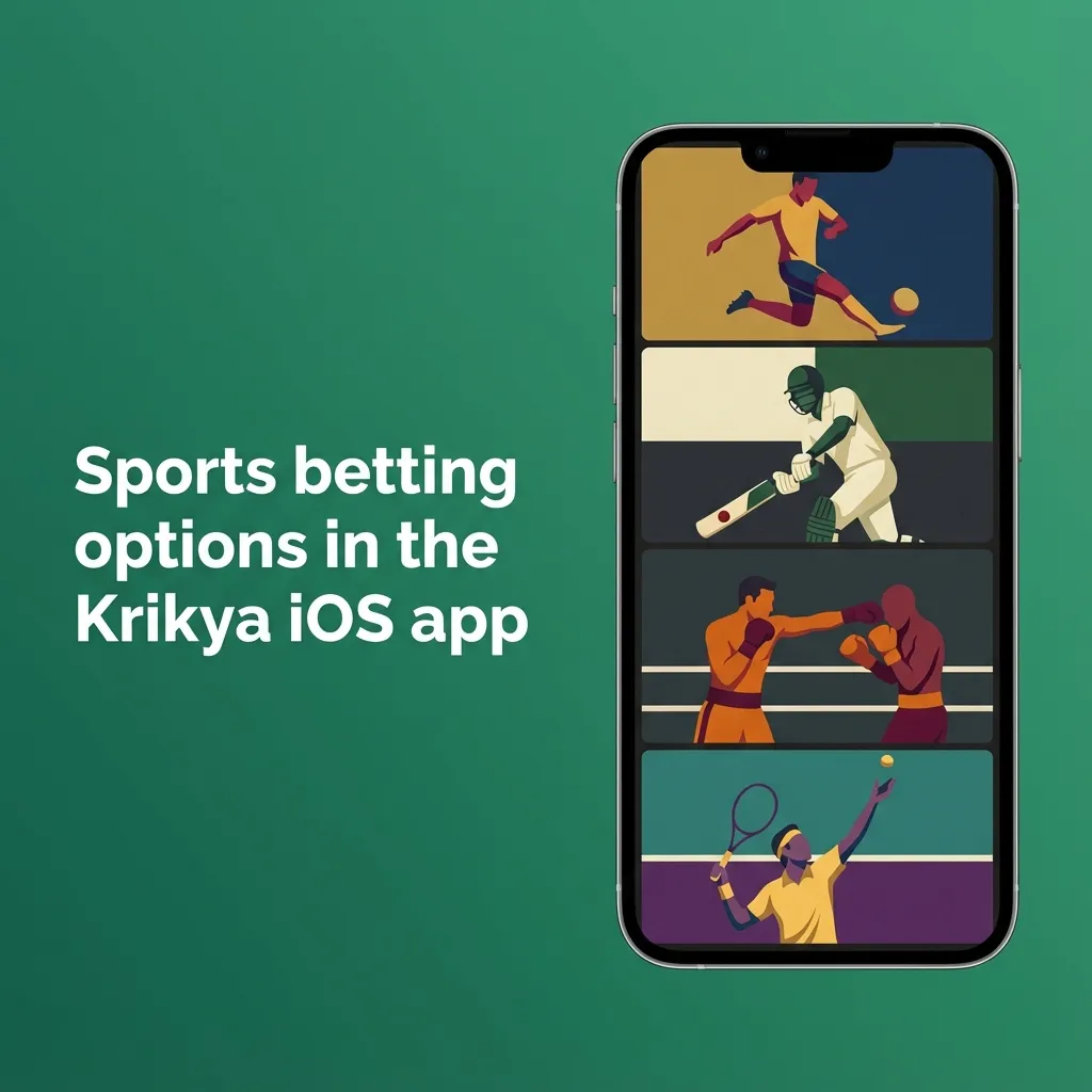 iPhone screen showing Krikya sports betting app with cricket, football, tennis, kabaddi and live odds for Bangladeshi users