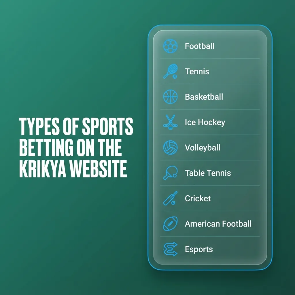 Graphic showing cricket, football, kabaddi, tennis and more sports with pre‑match and live betting options on Krikya Bangladesh platform