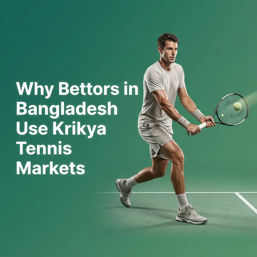 Bangladeshi bettor using Krikya tennis interface with live odds, filters, BDT stakes, and mobile in-play betting tools