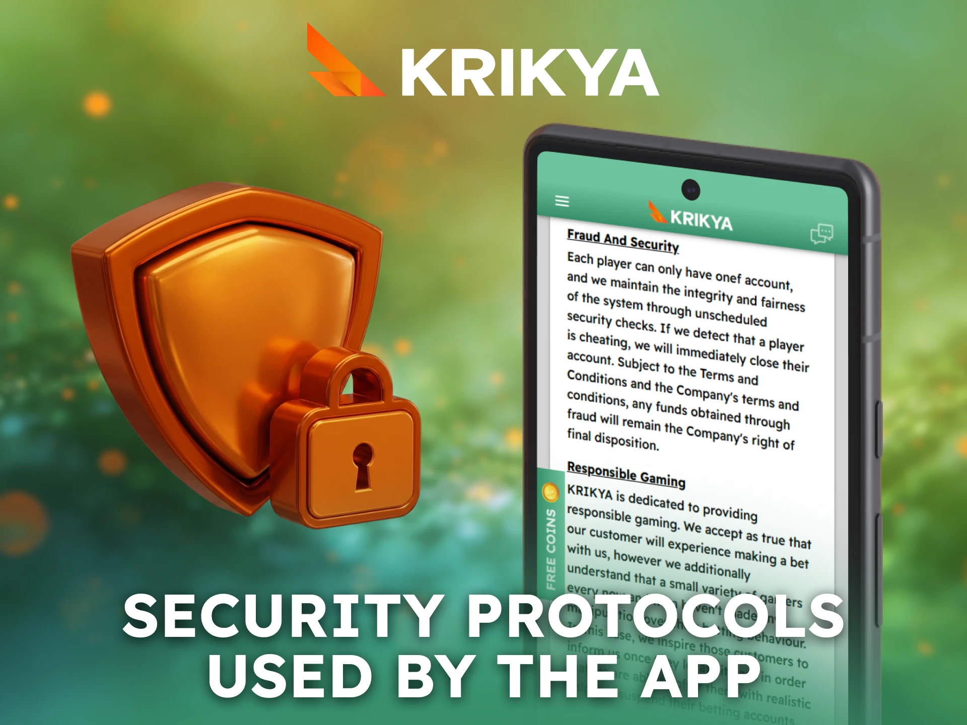 Trust secure security protocols used by the Krikya Android App.