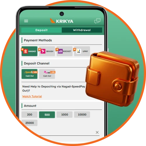 Make payments using Bangladesh friendly options in the Krikya App.