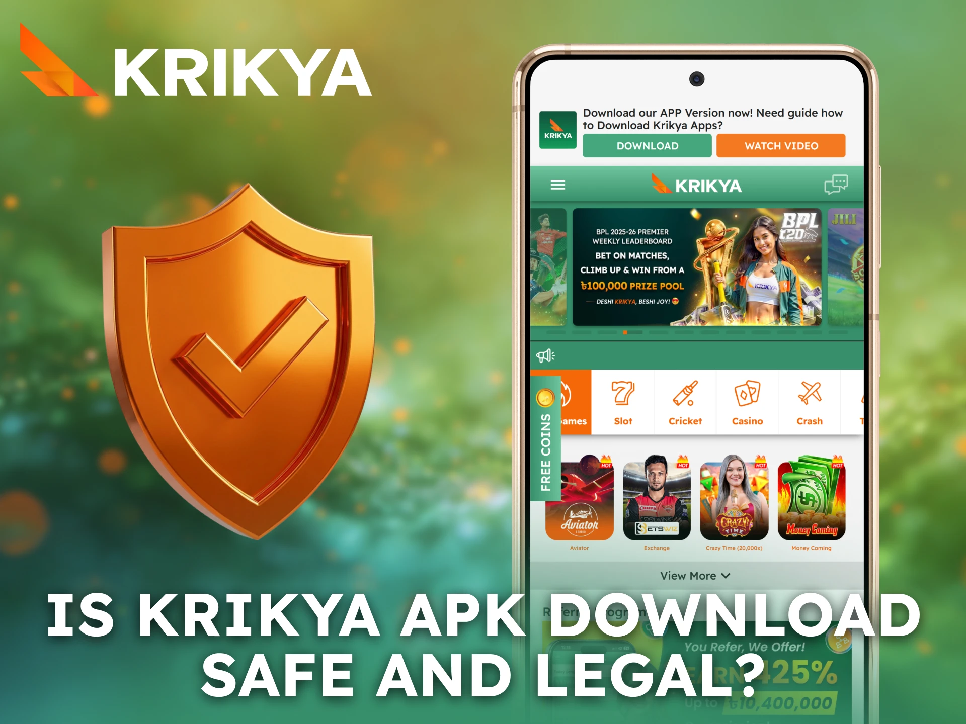 Check if Krikya APK download is safe and legal for App users.