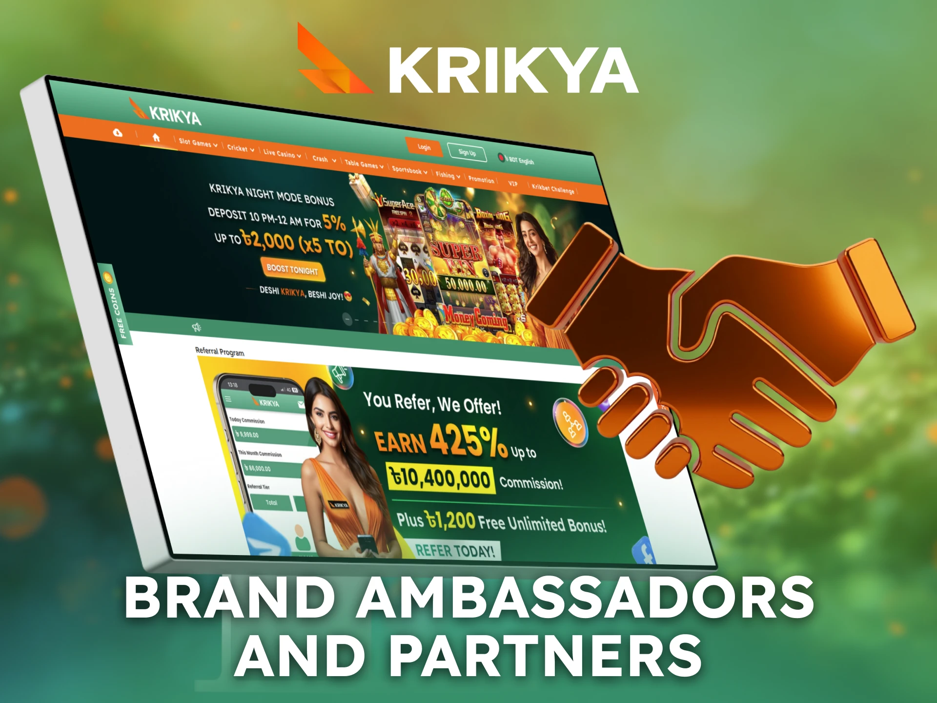 Learn about Krikya brand ambassadors and official partners.