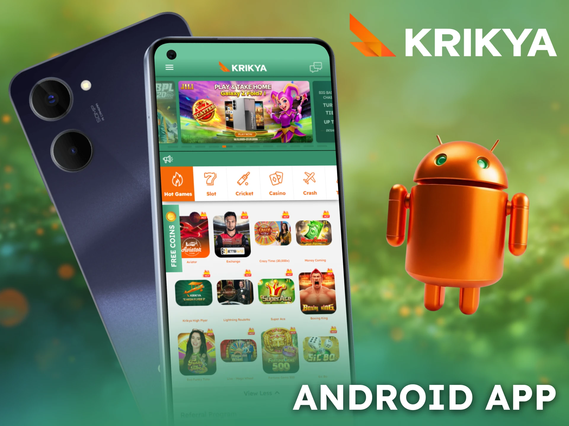Download the Krikya Android app for smooth mobile betting in Bangladesh.