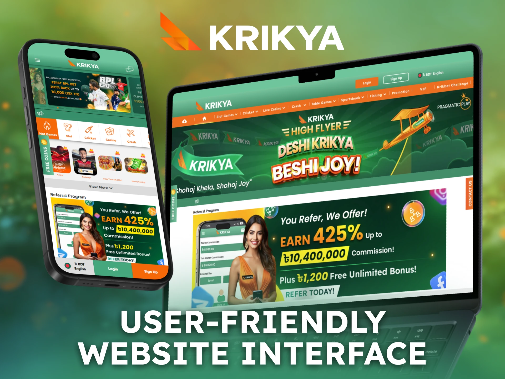 Explore the user friendly Krikya website interface designed for smooth betting.