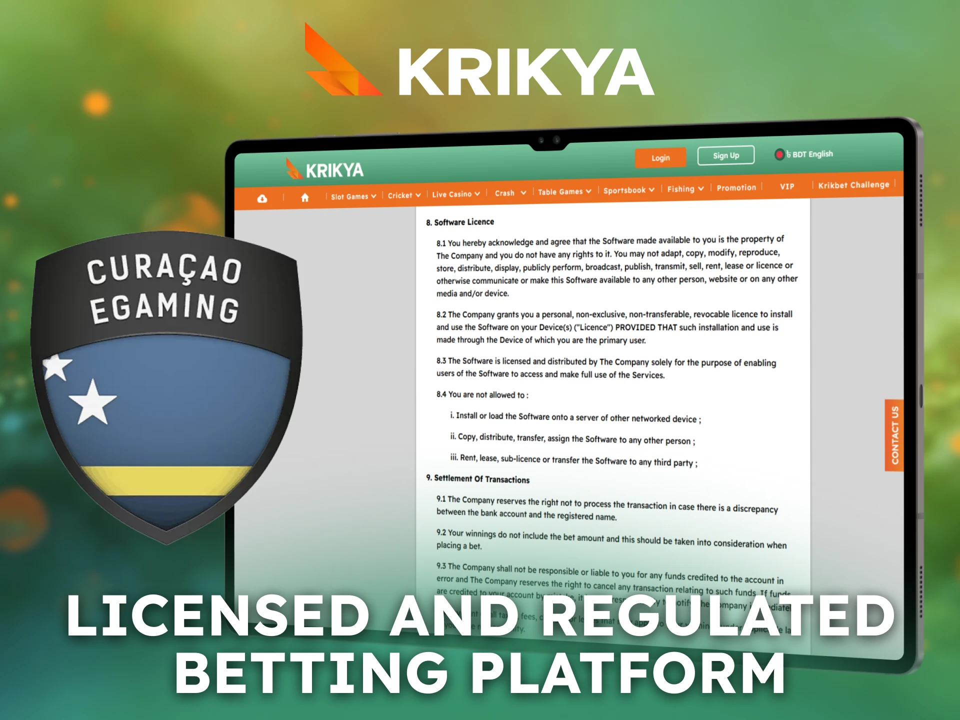 Trust Krikya as a licensed and regulated online betting platform.