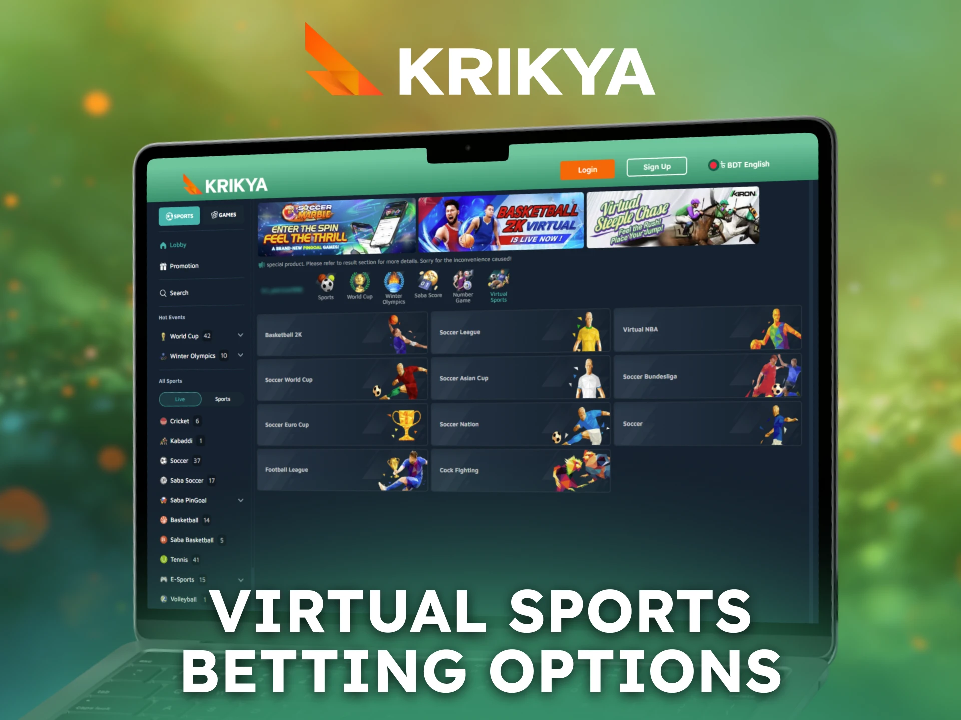 Discover virtual sports betting options available on Krikya.