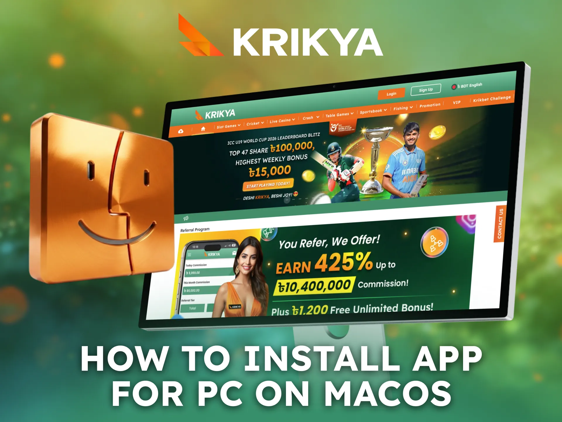 Install the Krikya PC App on macOS for smooth desktop betting.