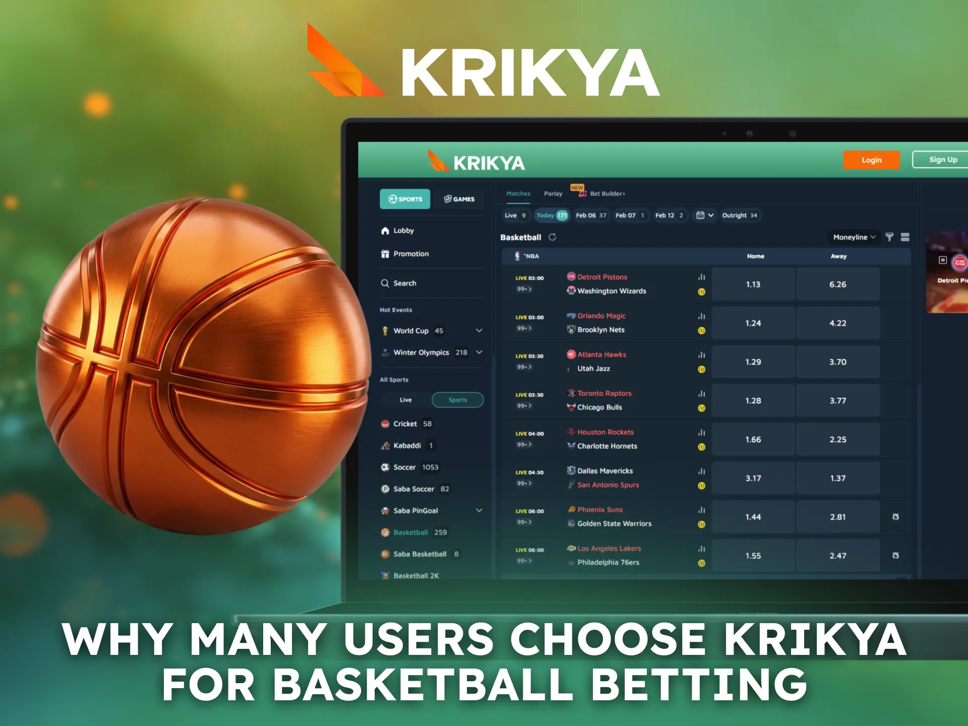 Strong reliability is why many basketball bettors in Bangladesh choose Krikya.