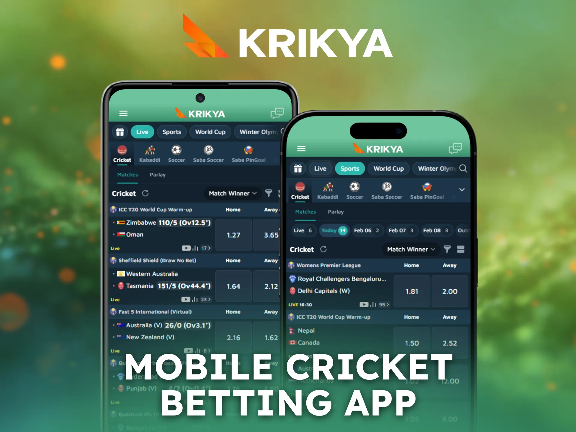 Use the Krikya cricket betting app for convenient mobile wagering.