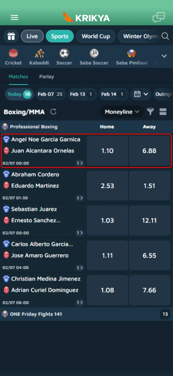 Major MMA events can be selected effortlessly by bettors in Bangladesh using Krikya.