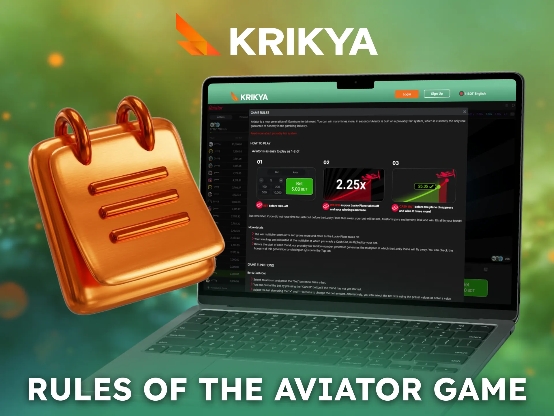 Learn the rules of the Krikya Aviator crash game.